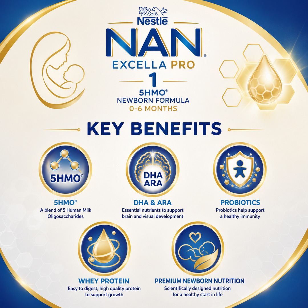 NAN Excella Pro 1 Powder 400 GM 5HMO view 3